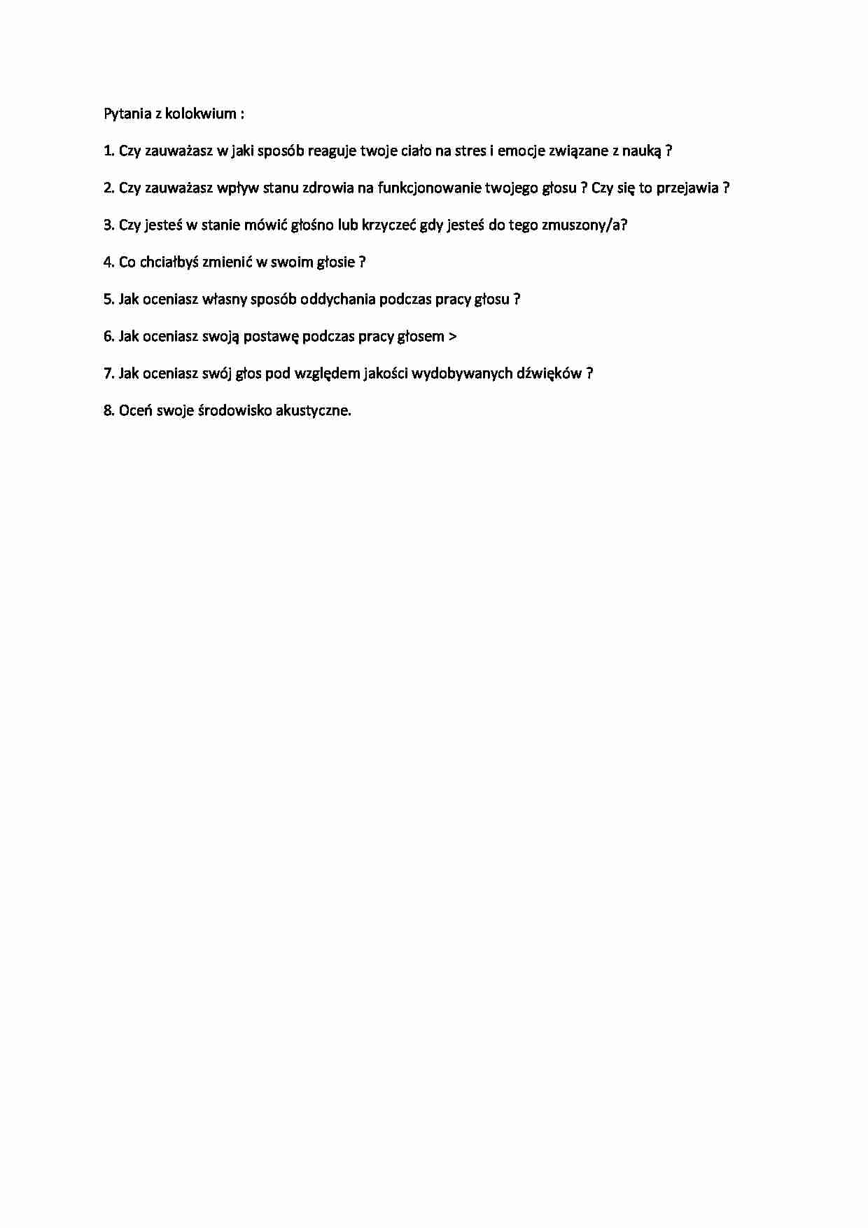 Pytania z kolokwium - Stan zdrowia - strona 1