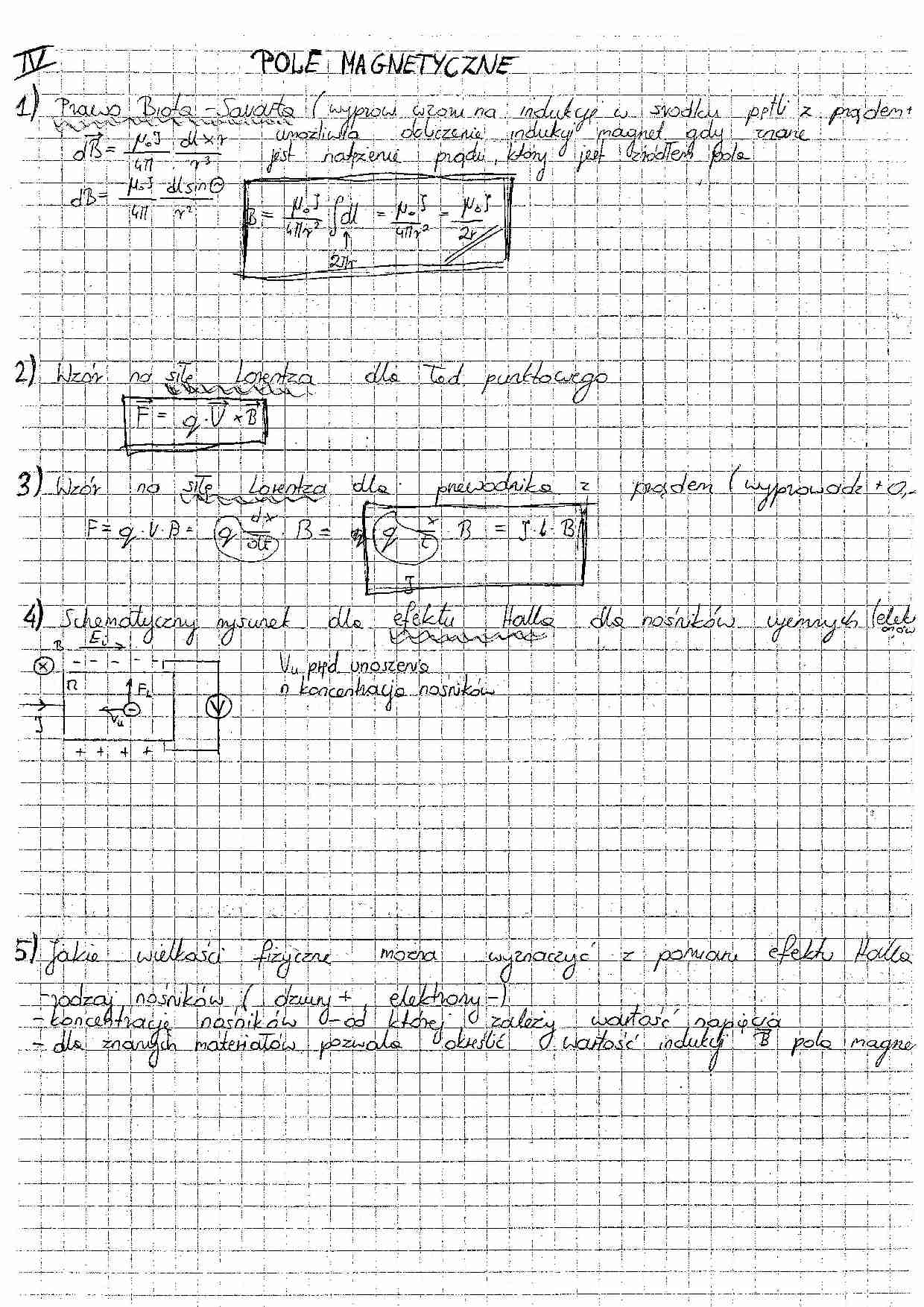 Pole magnetyczne - odpowiedzi na egzamin - strona 1