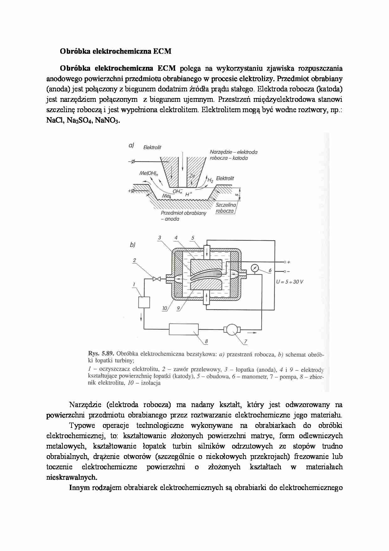 Obróbka elektrochemiczna ECM - omówienie - strona 1