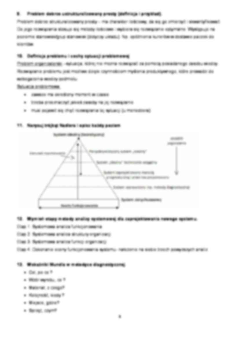 Metody i techniki organizatorskie - opracowanie pytań - metody prognostycznej Nadlera - strona 3