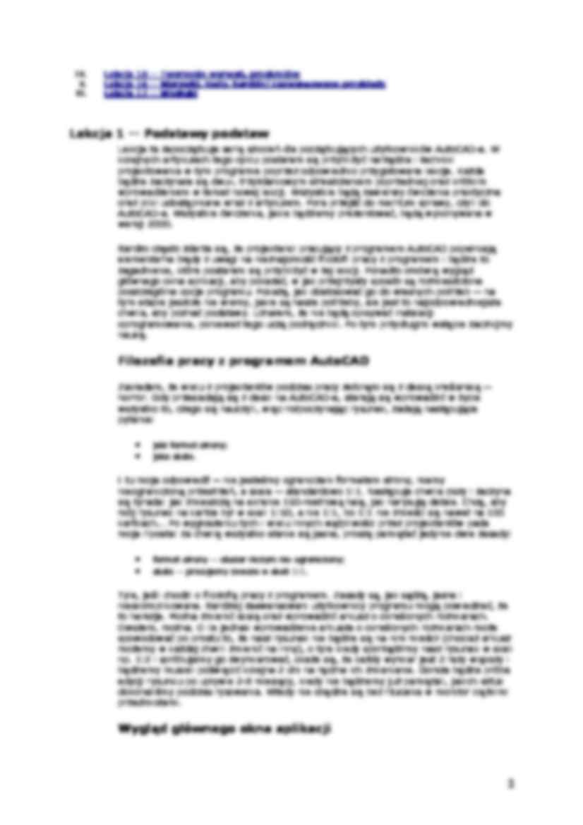 Podstawy AutoCAD - wykład - strona 2