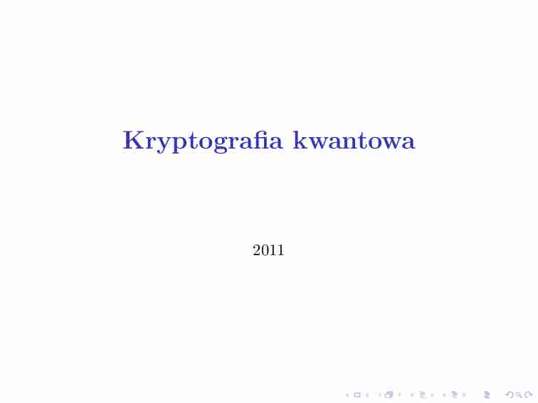 Wykład - kryptografia kwantowa - strona 1