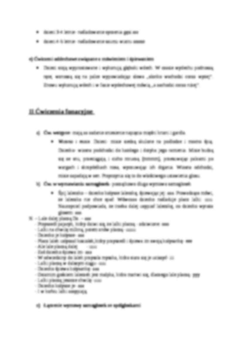 ĆWICZENIA ORTOFONICZNE - notatki z wykładów i literatury - strona 3