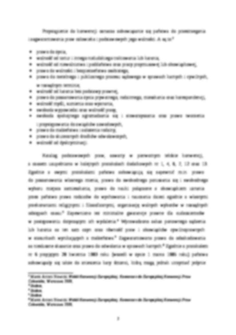 POLITOLOGIA Europejska Konwencja Praw Człowieka - referat - strona 2
