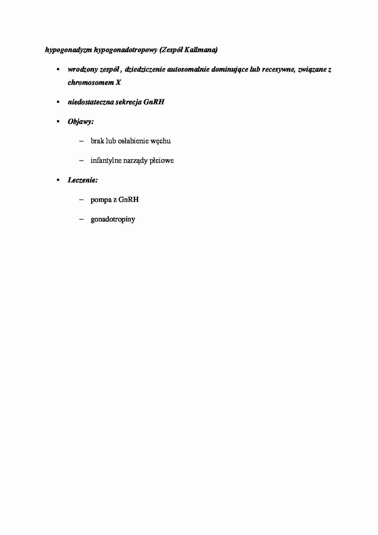 Hypogonadyzm hypogonadotropowy - strona 1
