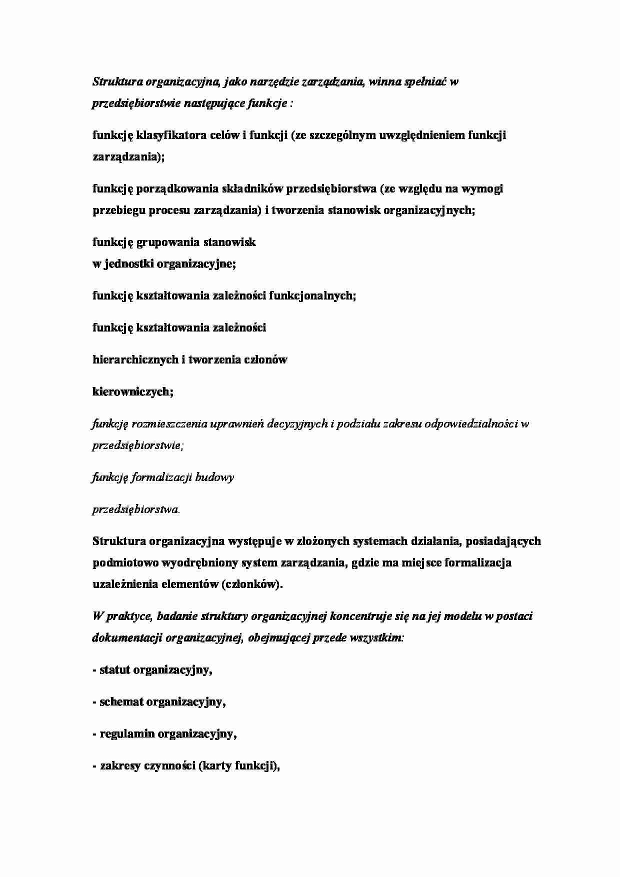 Struktura organizacyjna - strona 1