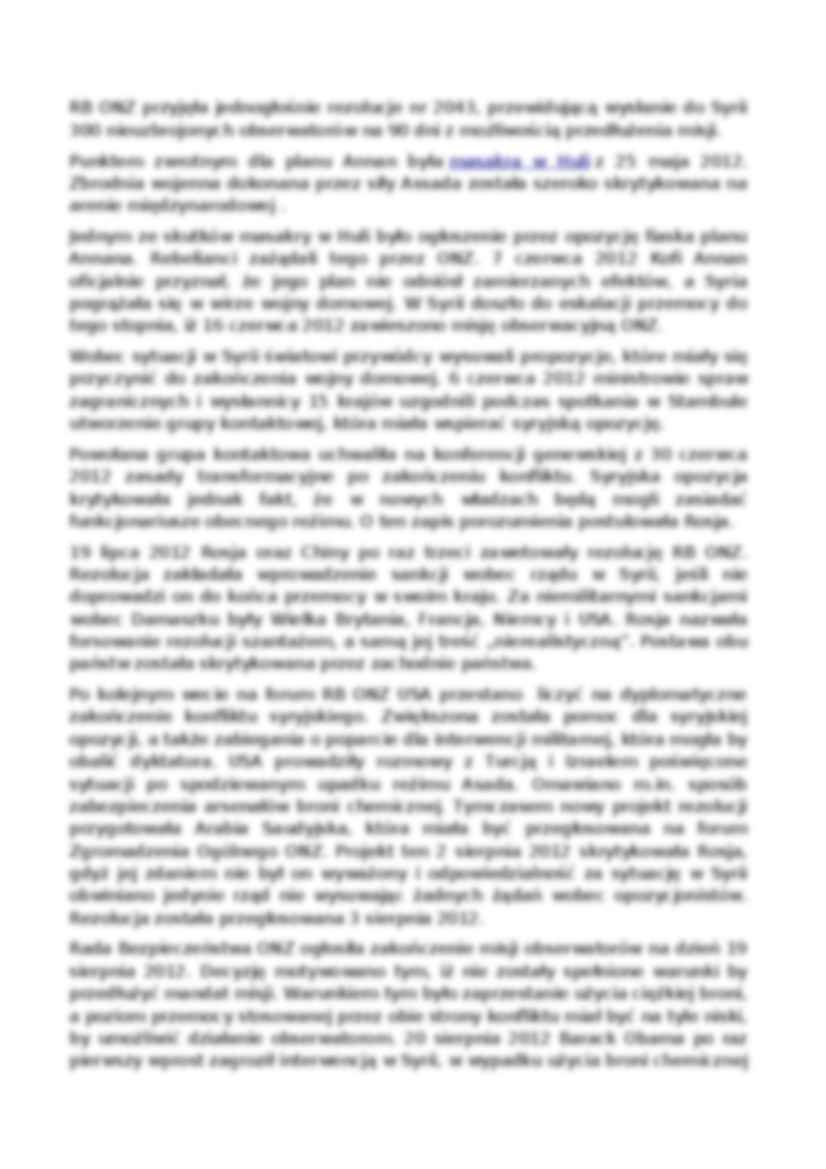  Sprawa rezolucji ONZ i plan pokojowy Annana ws konfliktu w Syrii - omówienie - strona 2