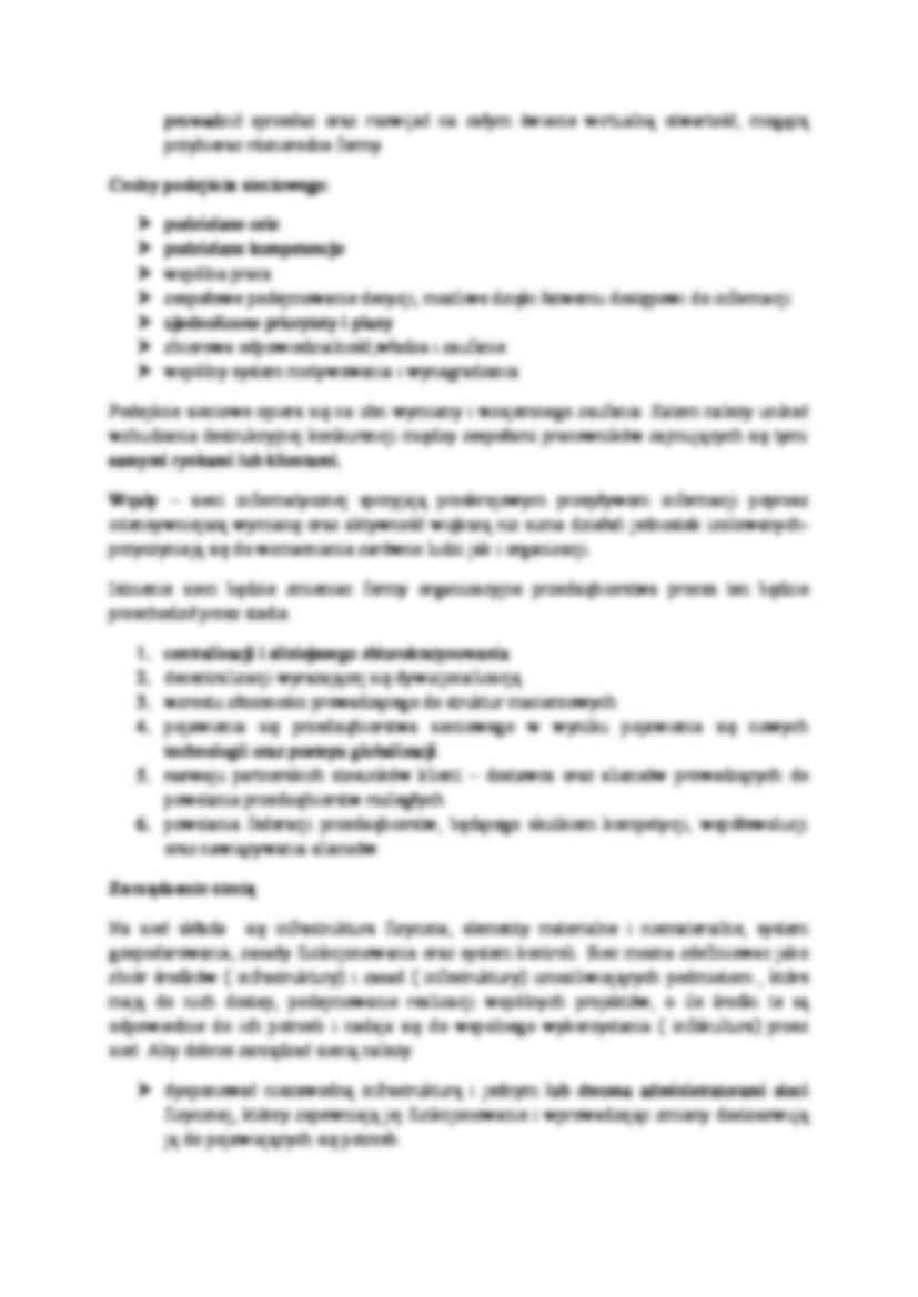 Koncepcje zarządzania - przedsiebiorstwo sieciowe - ćwiczenia MWSE - strona 2