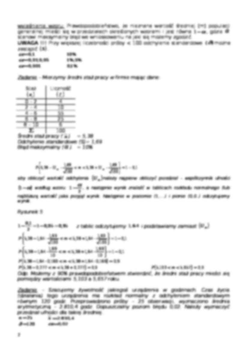Statystyka matematyczna - notatki z ćwiczeń 1 MWSE - strona 2