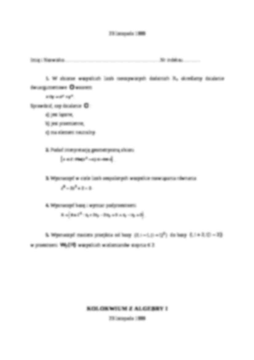 Algebra - test wiedzy - strona 2