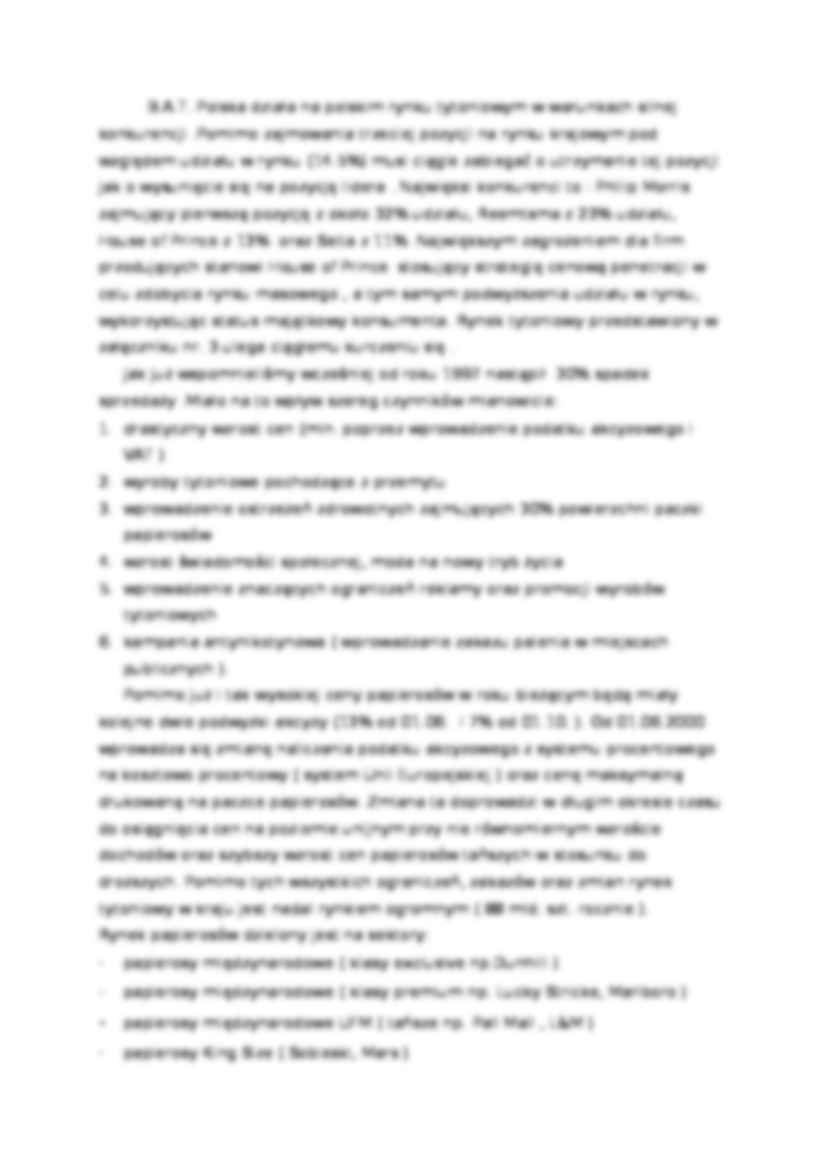 Wykład - Analiza strategiczna firmy BATIG (8 stron) - strona 3
