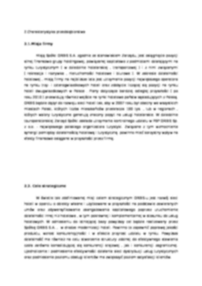 Wykład - Analiza strategiczna ORBIS SA - strona 2