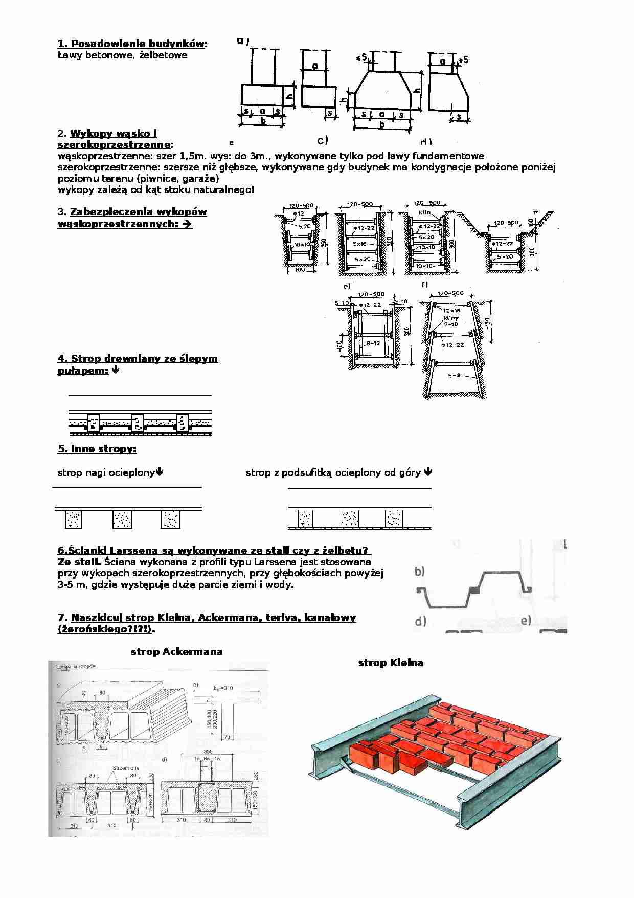 Podstawy budownictwa-pytania na egzamin - strona 1