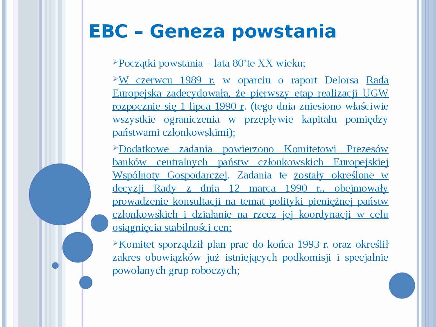 Europejski Bank Centralny-geneza i rozwój - strona 1