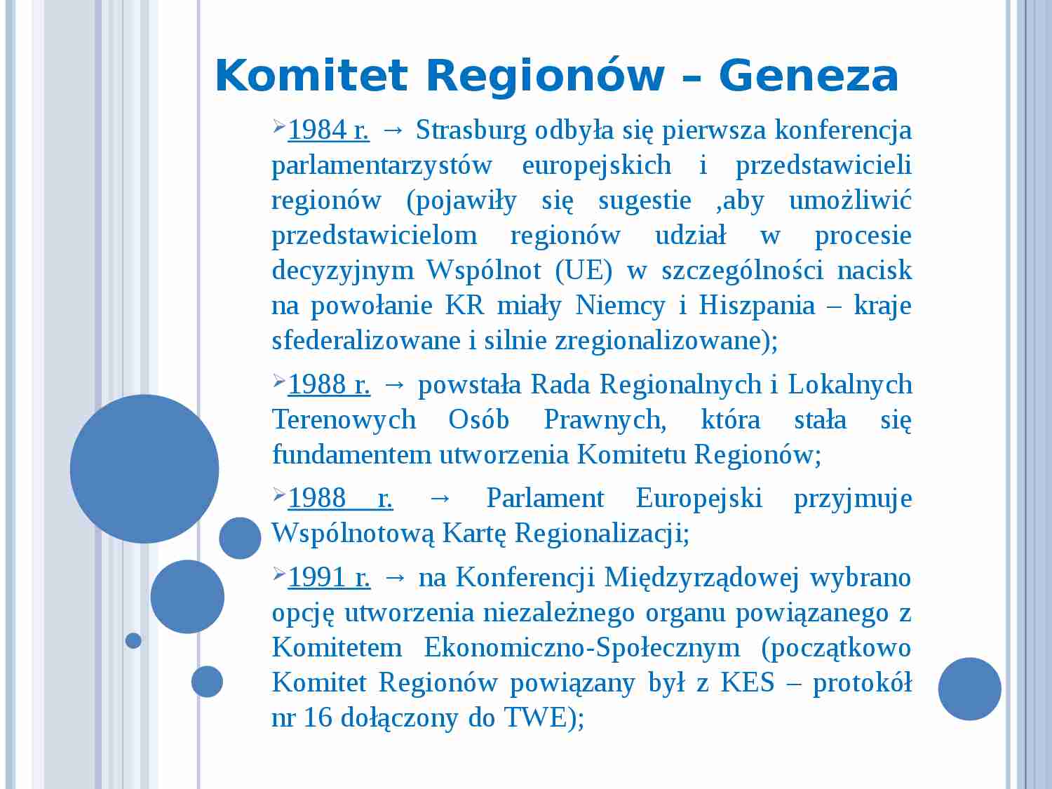 Komitet Regionów-geneza - strona 1