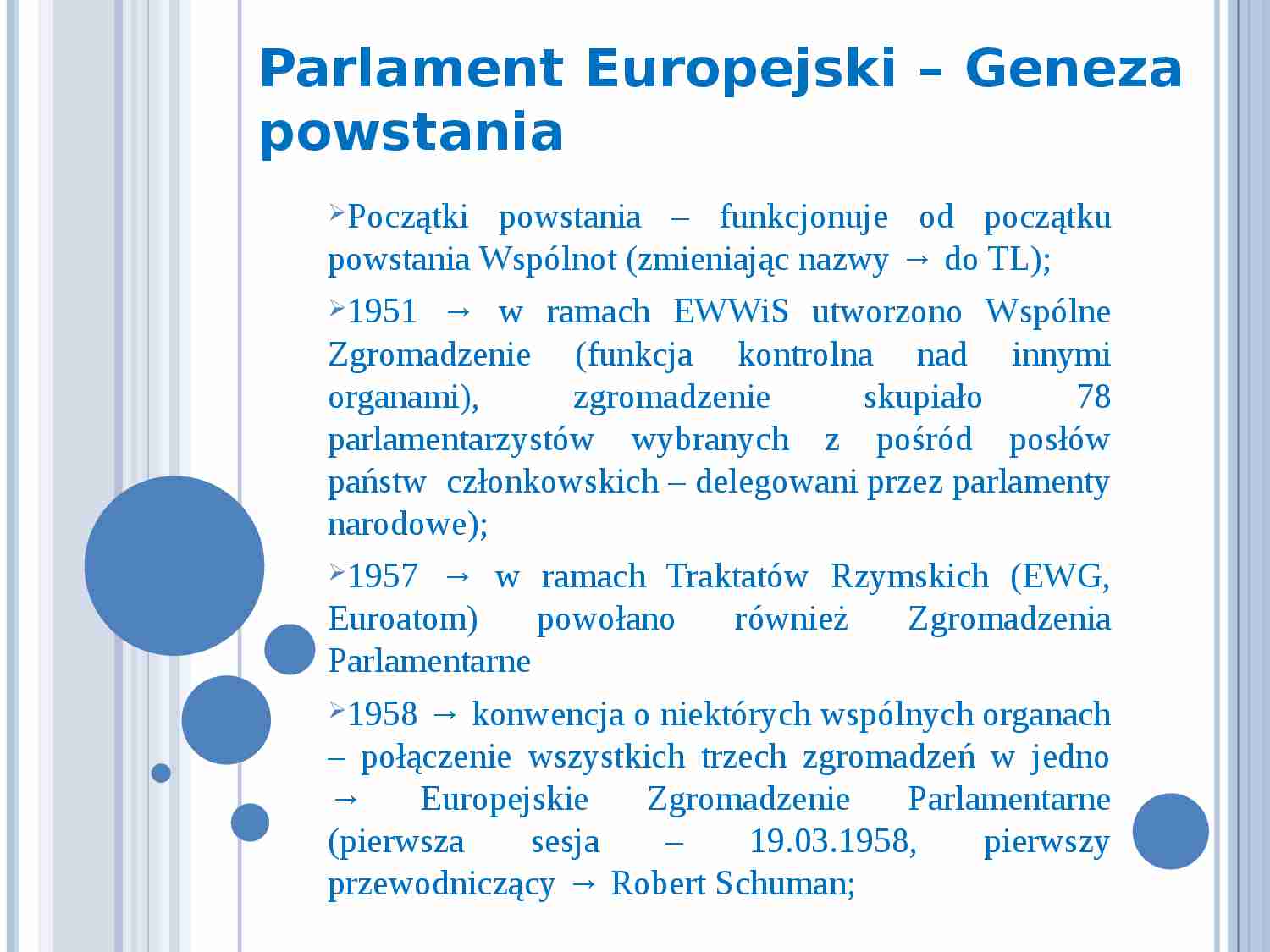 Parlament Europejski-geneza powstania - strona 1