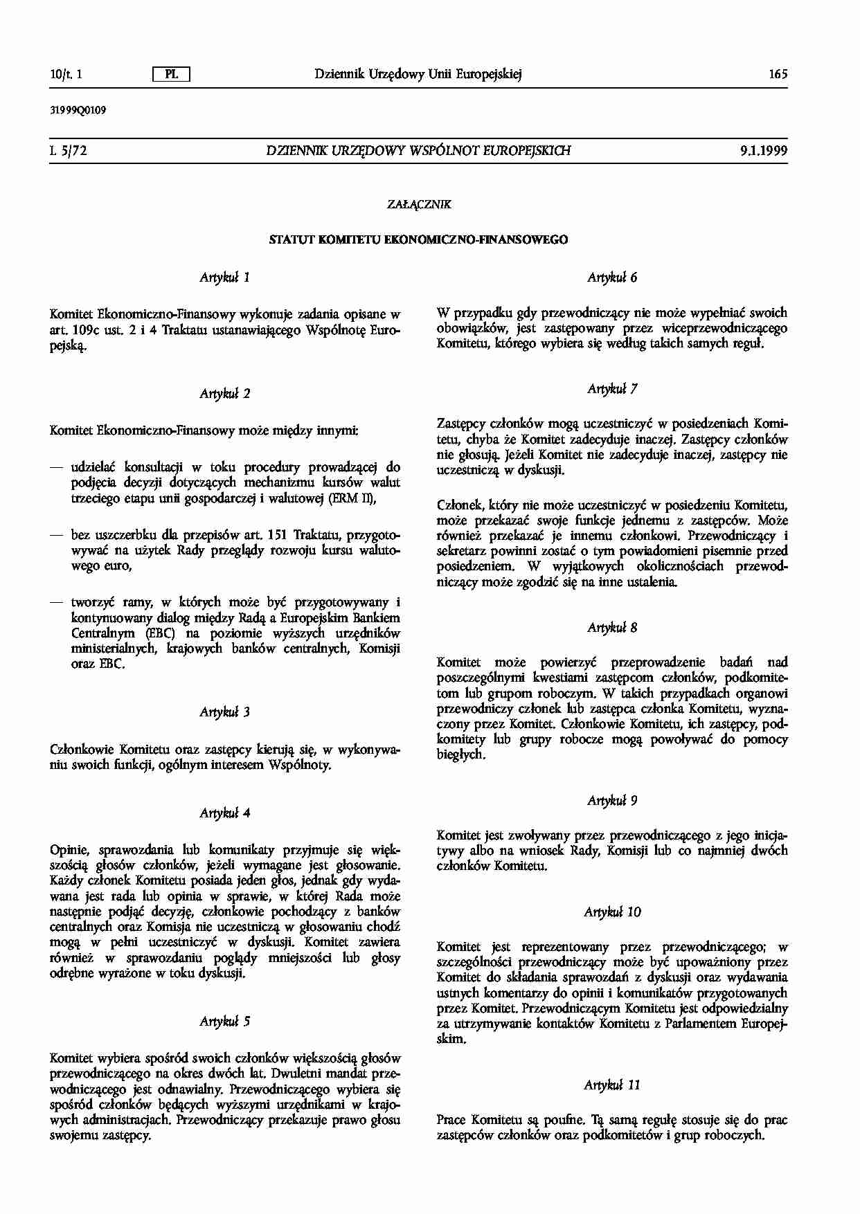Statut Komitetu Ekonomiczno-Finansowego-załącznik - strona 1