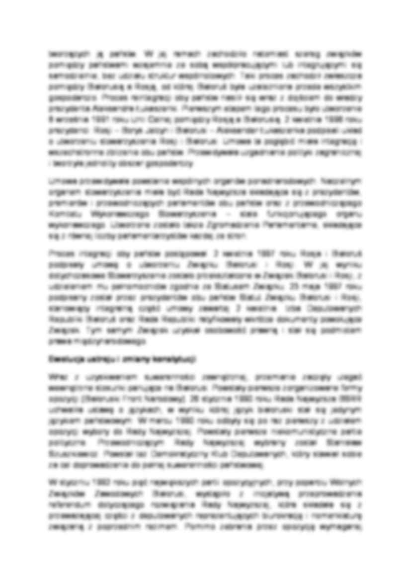 Ustrój polityczny Republiki Białoruś-opracowanie - strona 2