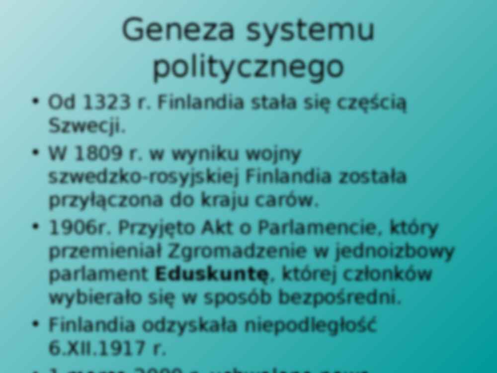 System polityczny Finlandii-prezentacja - strona 2