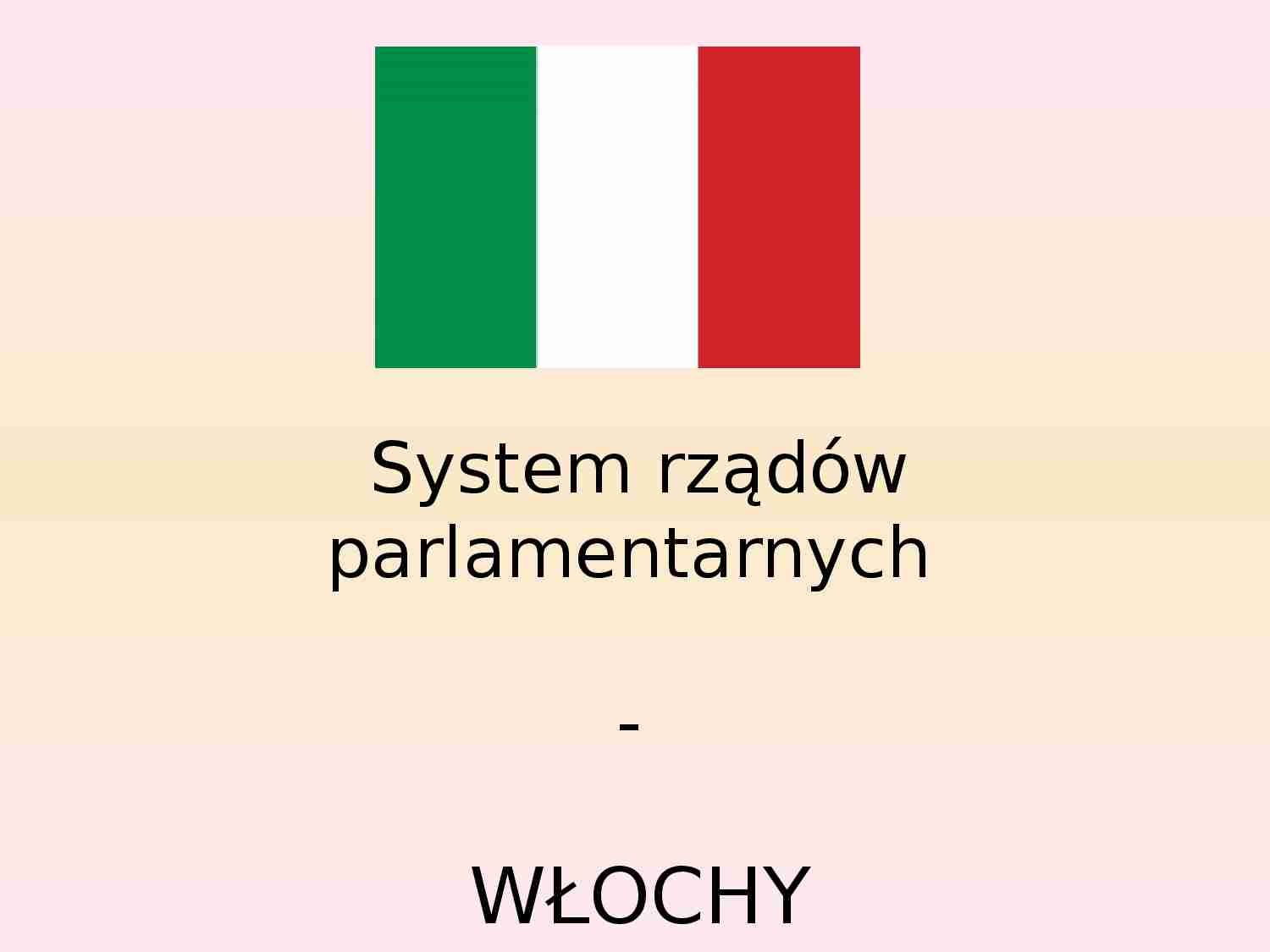 System rządów parlamentarnych -Włochy - strona 1