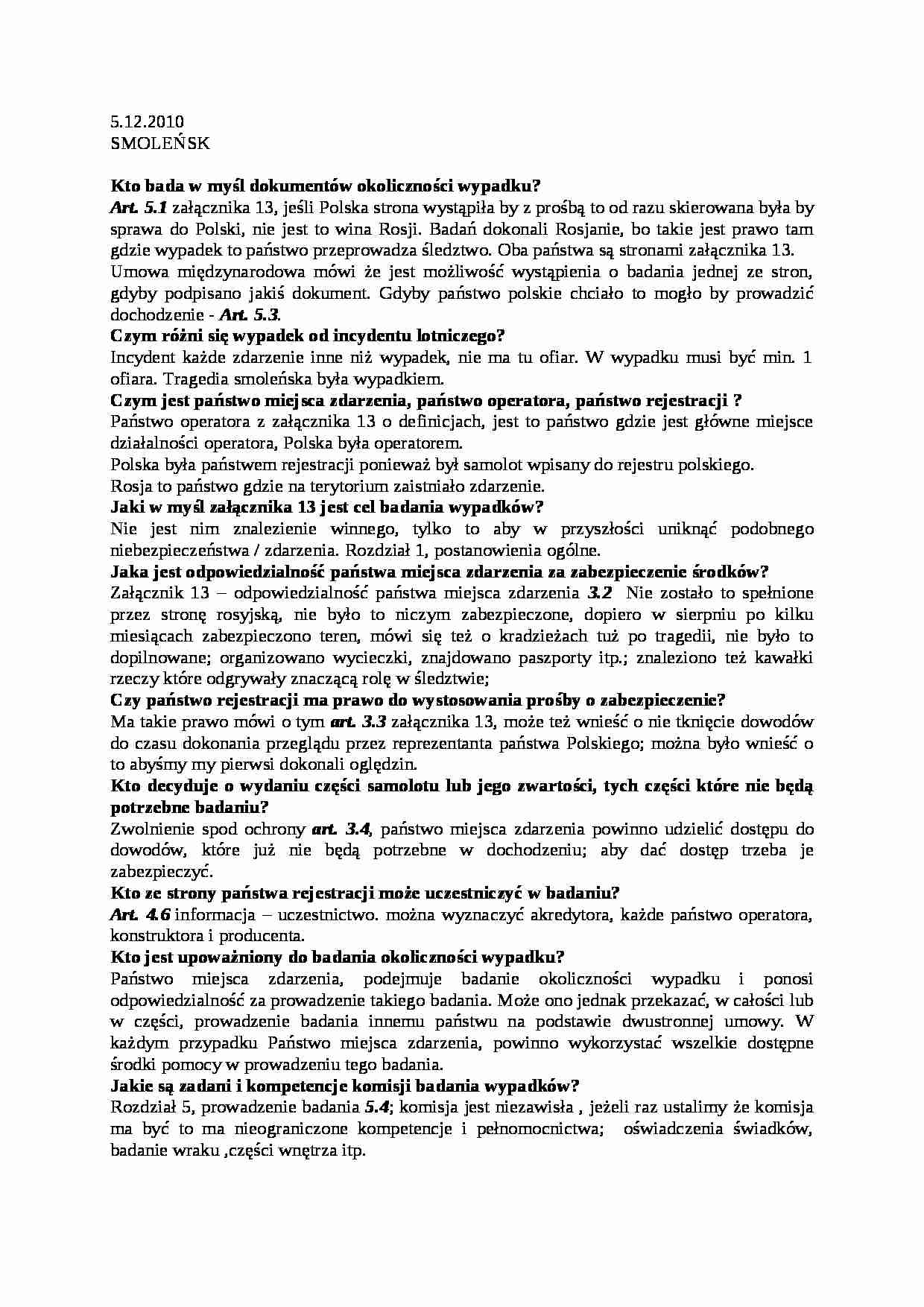 Prawo międzynarodowe publiczne-Smoleńsk - strona 1