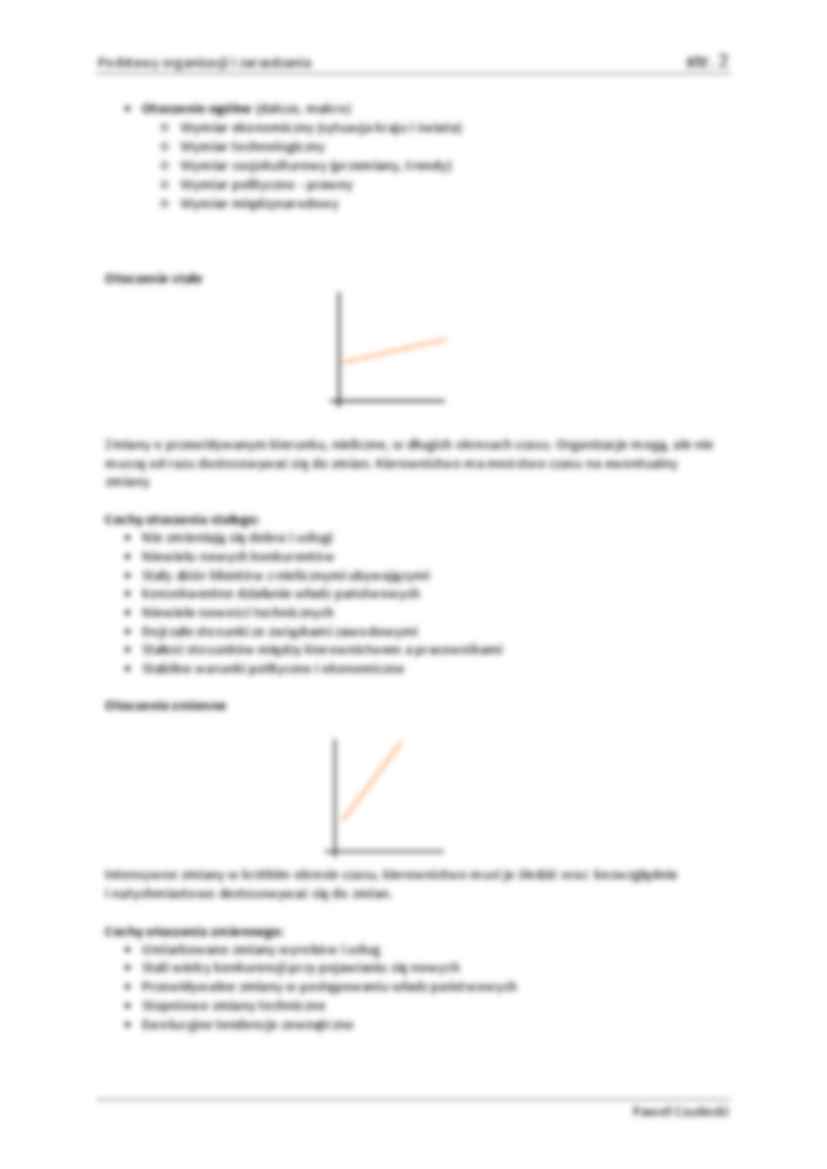 Podstawy organizacji i zarządzania -  Model 7s otoczenie organizacji WYKŁAD - strona 2