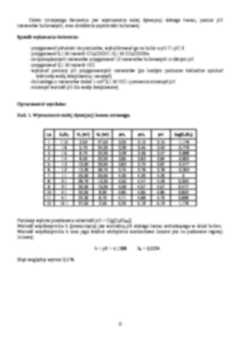 Równowagi pH w roztworach buforowych-opracowanie - strona 2
