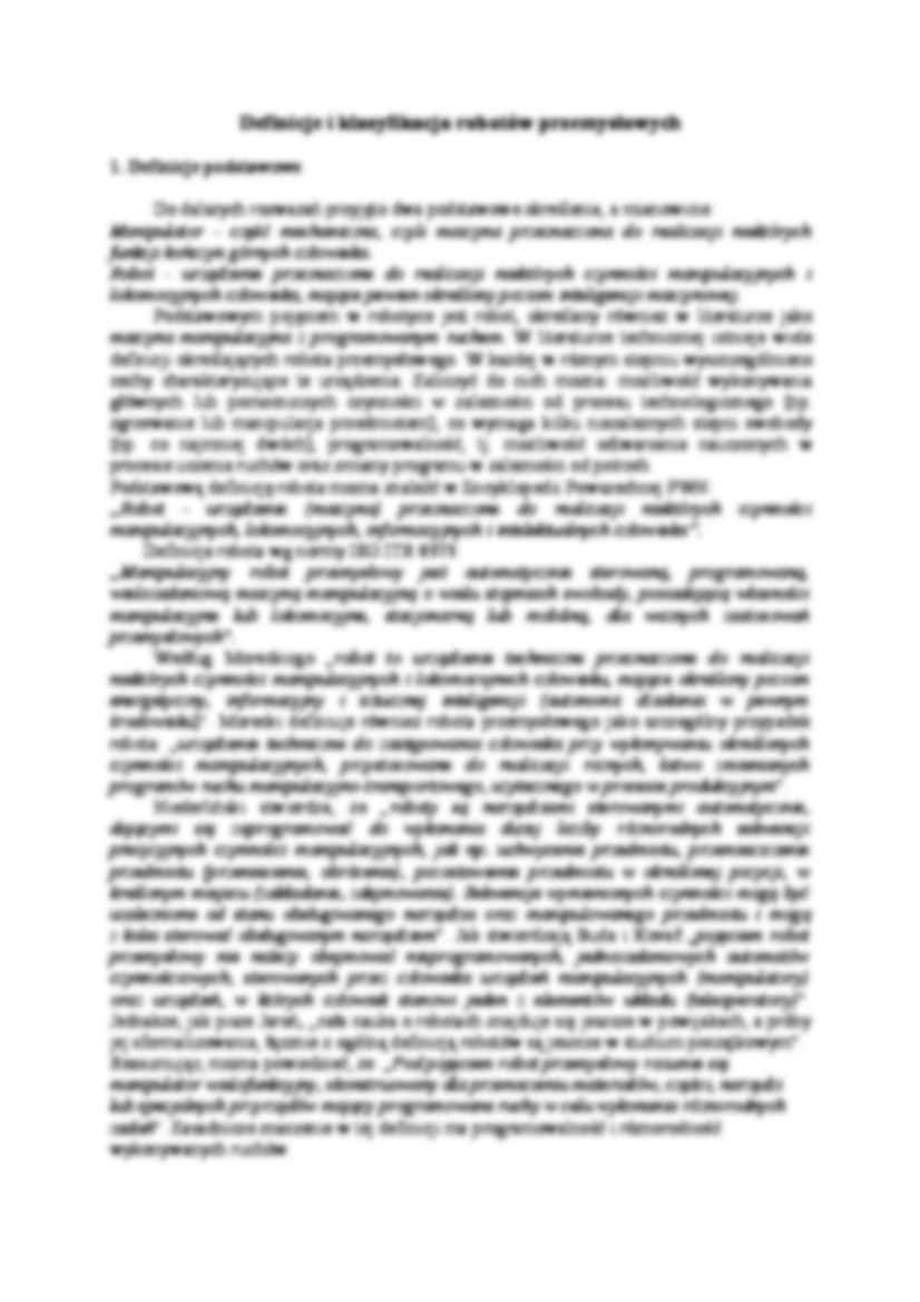 Definicje i klasyfikacja robotów przemysłowych-opracowanie - strona 2