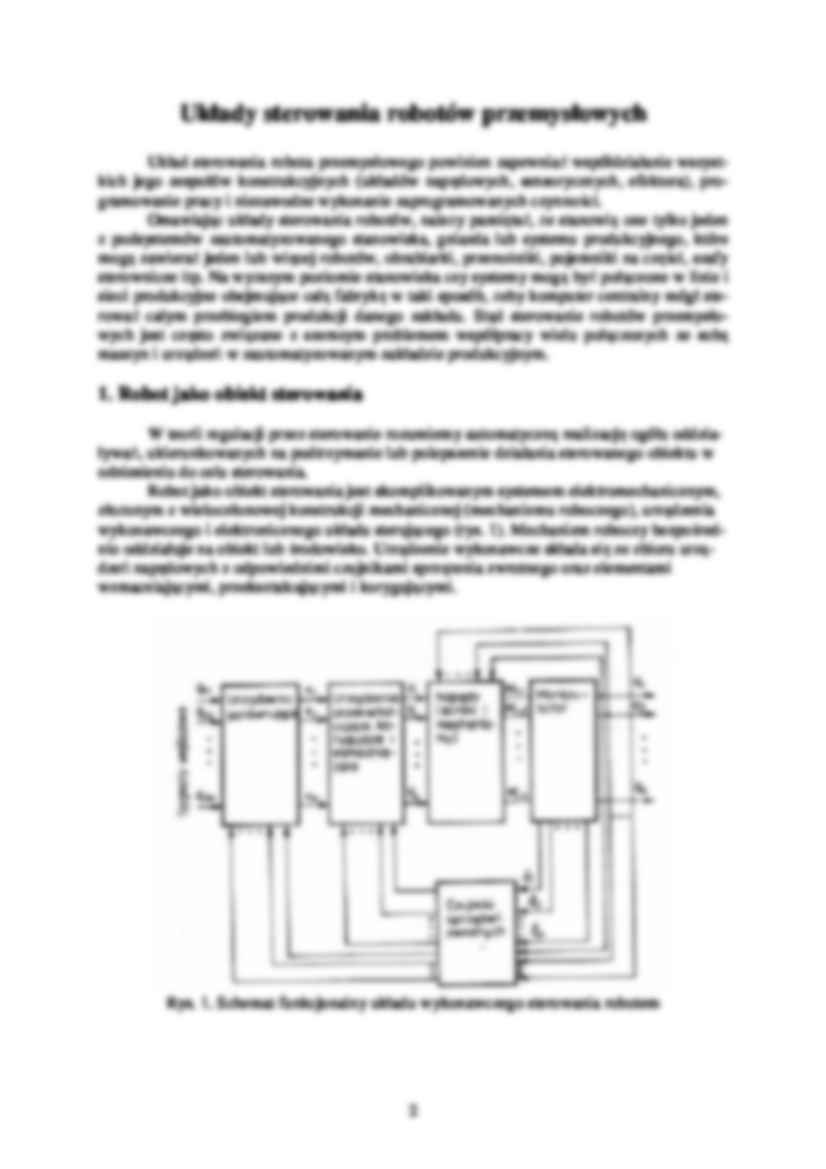 Układy sterowania robotów przemysłowych-opracowanie - strona 2