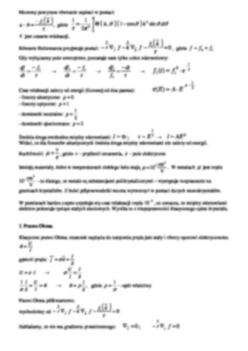Równanie kinetyczne Boltzmanna i czas relaksacji, prawo ohma-opracowanie - strona 3