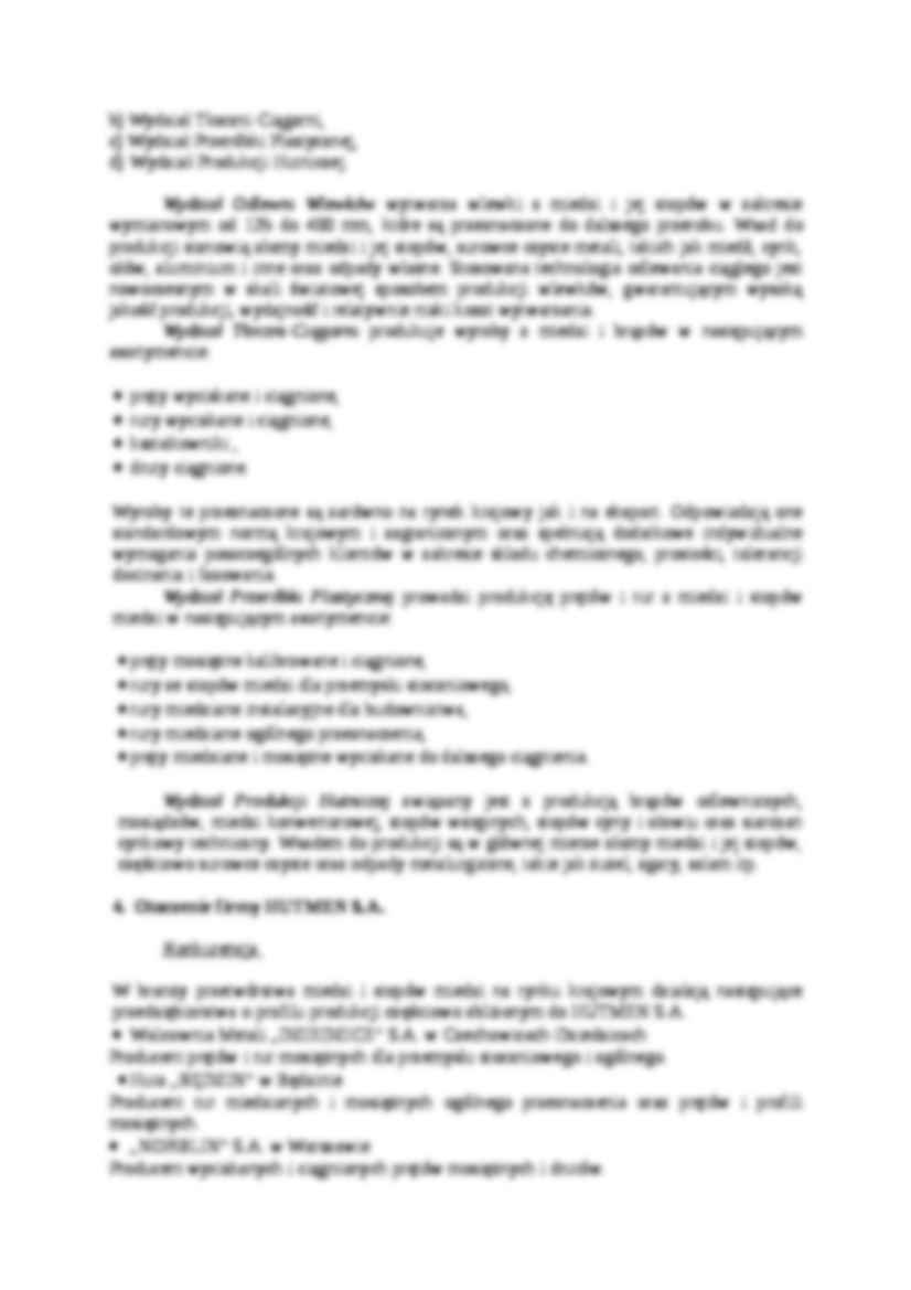 Ocena spółki HUTMEN S.A. na podstawie sprawozdania finansowego-opracowanie - strona 3
