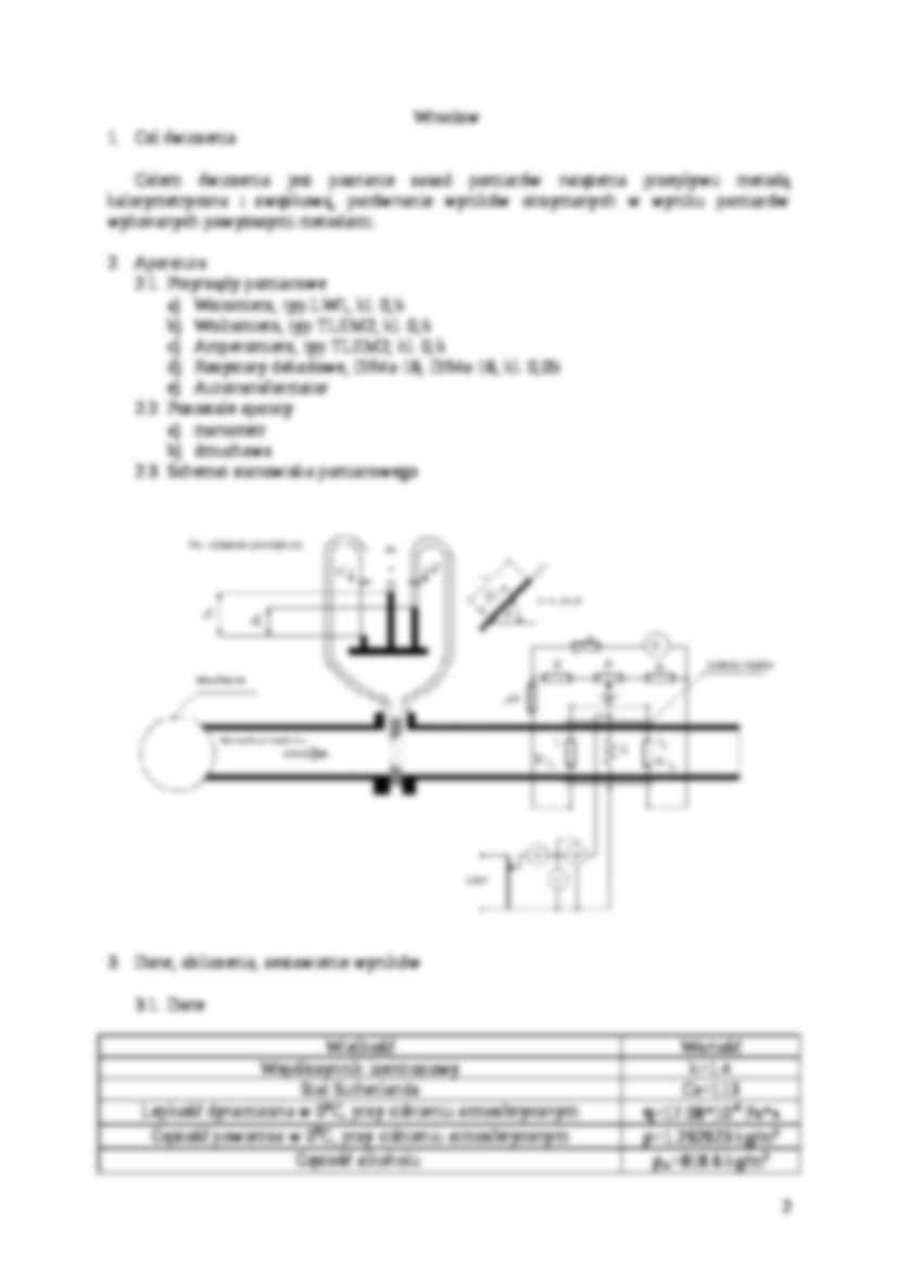 Pomiary natężenia przepływu gazów metodą zwężkową i kalorymetryczną-opracowanie - strona 2