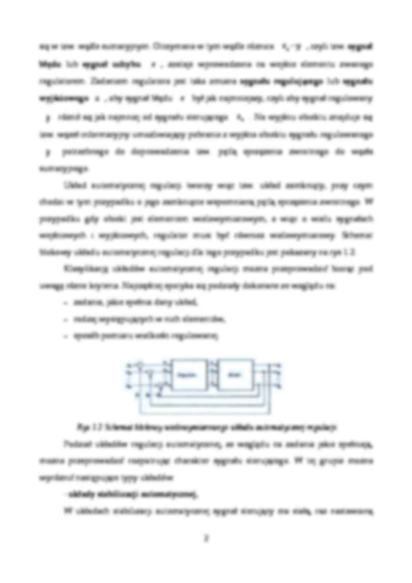 Dobór parametrów regulatora - symulacja komputerowa-sprawozdanie z laboratorium - strona 2