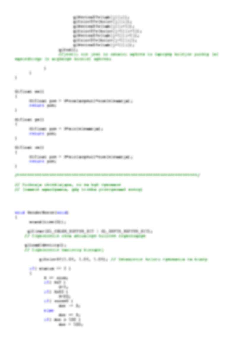 Program wykonujący funkcje biblioteki OpenGL-opracowanie - strona 3