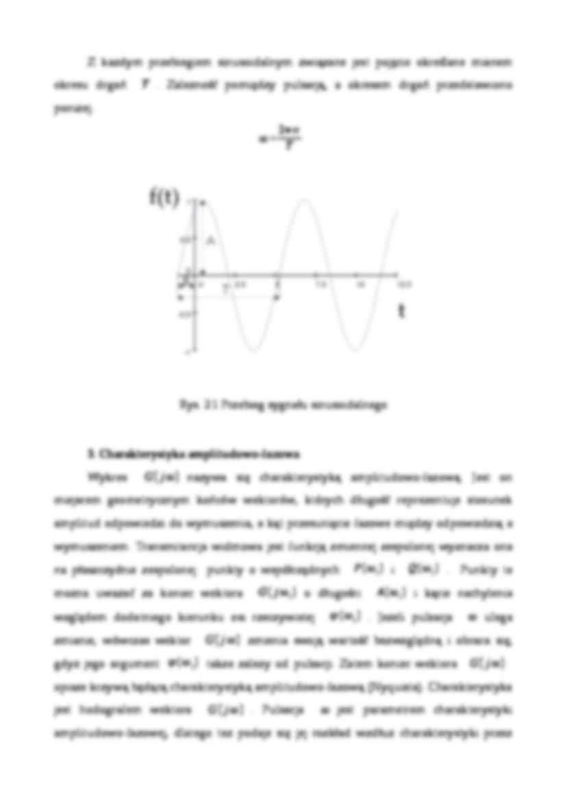 Wyznaczanie charakterystyk częstotliwościowych - symulacja komputerowa-sprawozdanie z laboratorium - strona 2