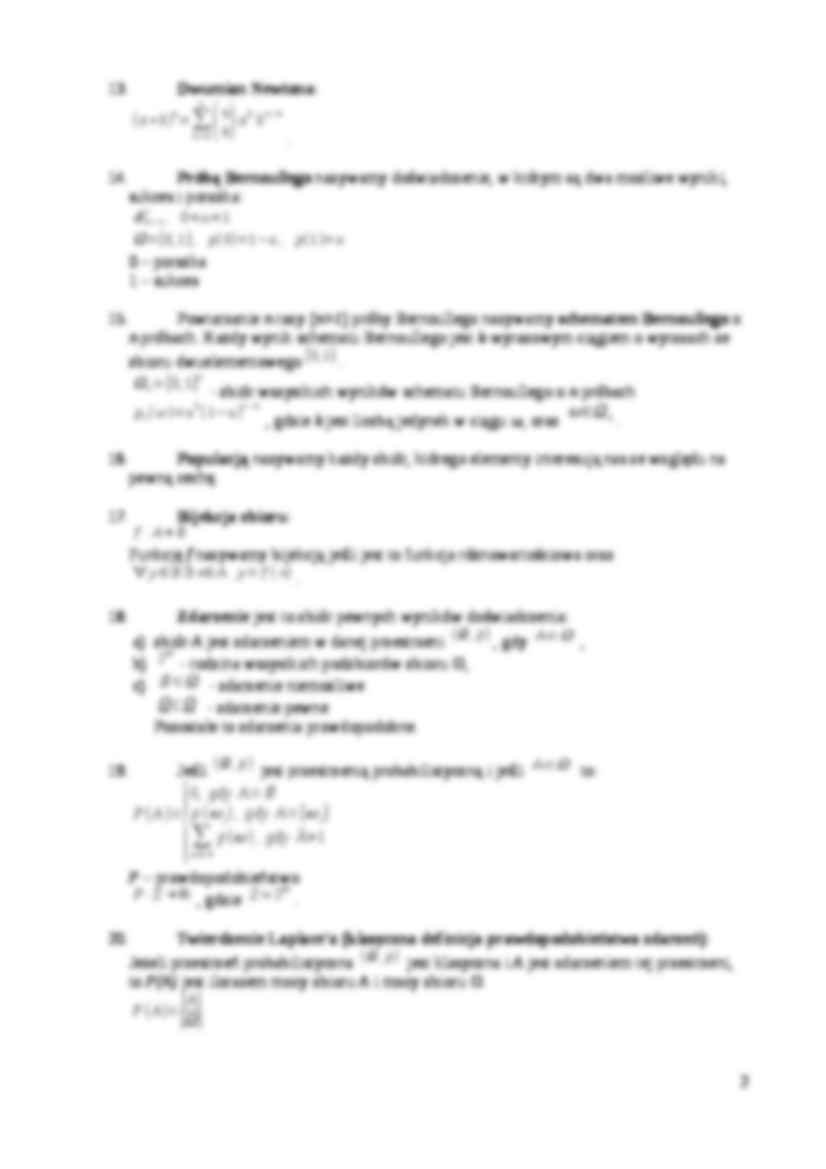 Metody probabilistyczne i statystyka-opracowanie - strona 2