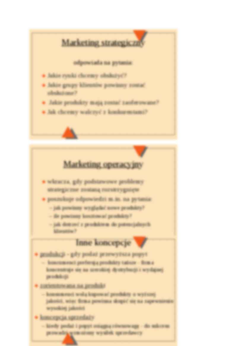 Marketing - podstawowe pojęcia - Koncepcja marketingowa - strona 2