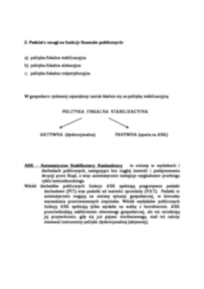 POLITYKA FISKALNA - Automatyczne Stabilizatory Koniunktury - strona 2