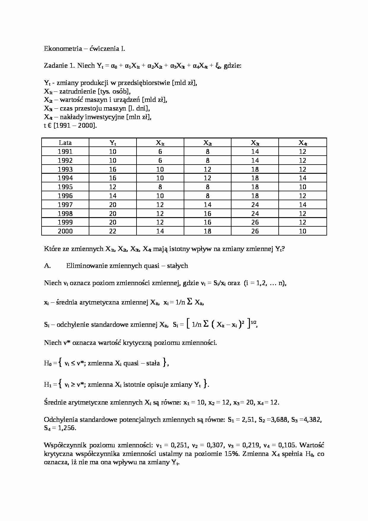 Analiza macierzy współczynników korelacji - strona 1
