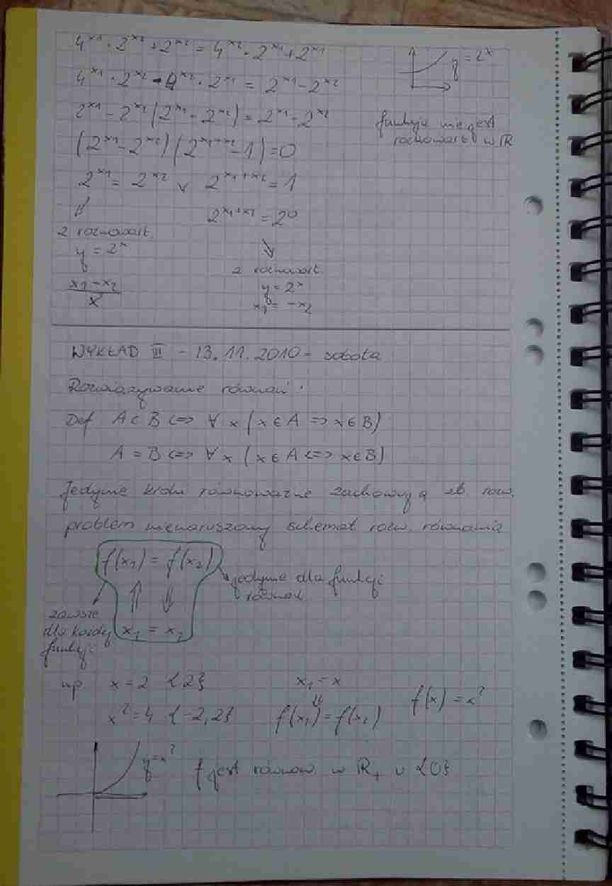 Matematyka 1 GiK AGH - wykład III - Rozwiązywanie równań, nierówności - strona 1
