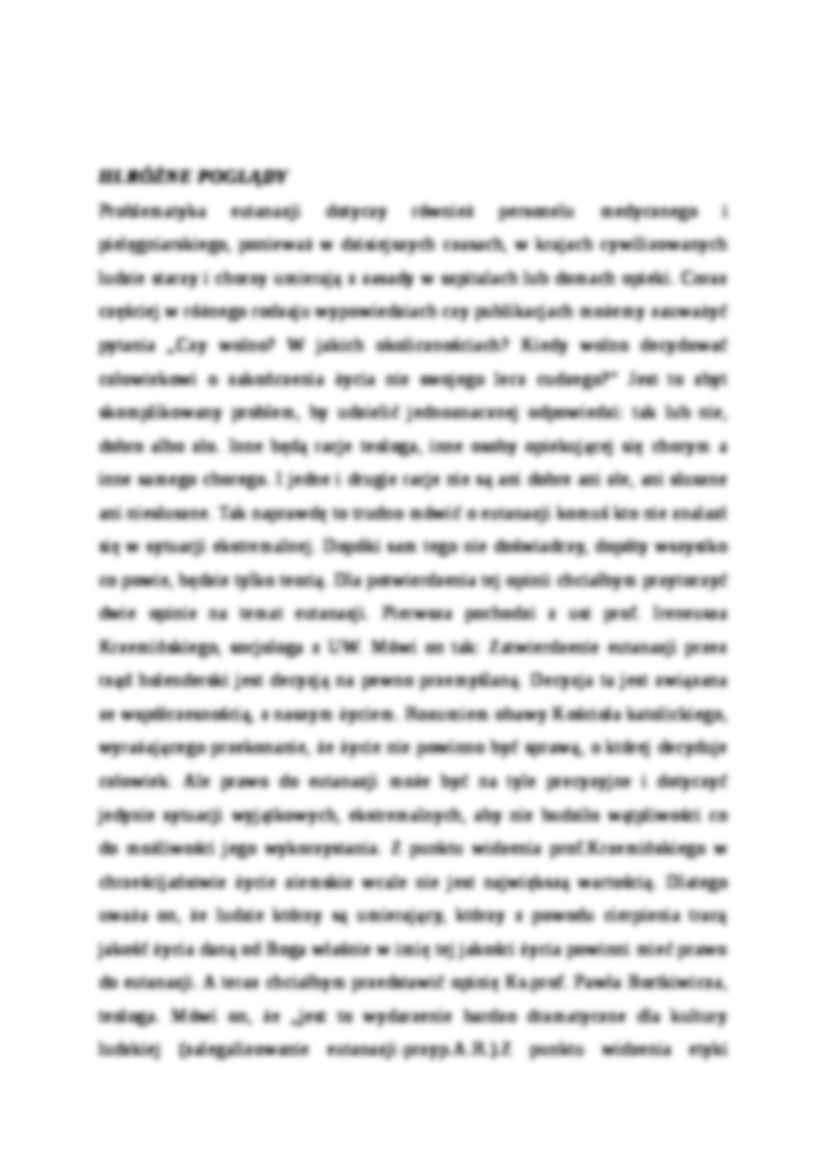 Eutanazja - praca zaliczeniowa - strona 3