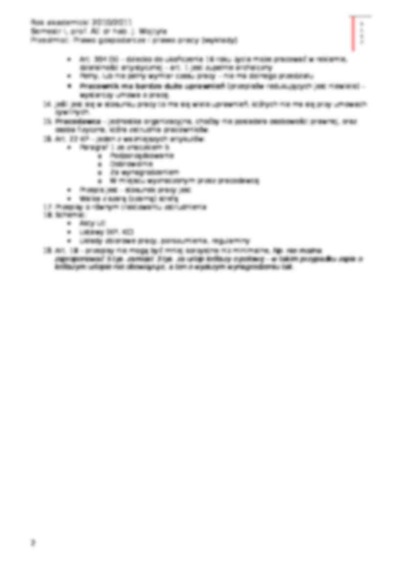 Kodeks pracy- wykład 12 - strona 2