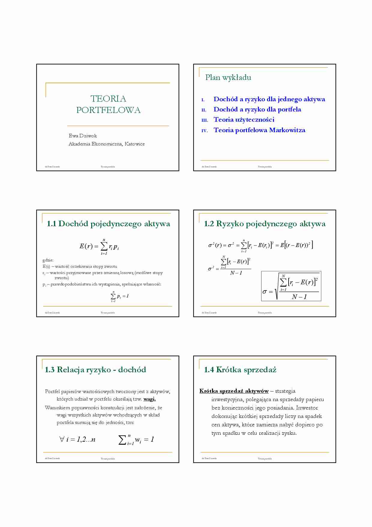 Matematyka- wykład 5 - strona 1