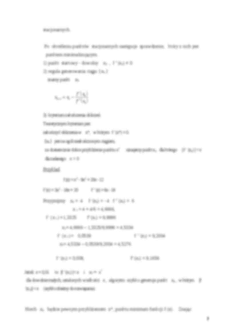 Metody i algorytmy optymalizacji- wykład 5 - strona 2