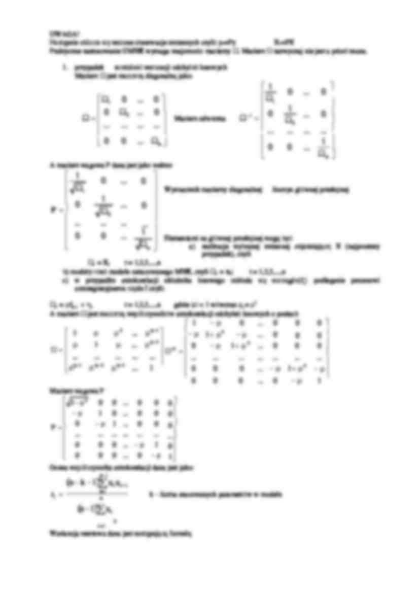 Uogólniona metoda najmniejszych kwadratów- wykład 6 - strona 2