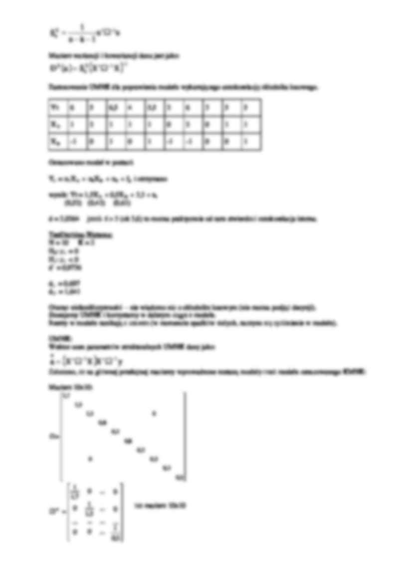 Uogólniona metoda najmniejszych kwadratów- wykład 6 - strona 3
