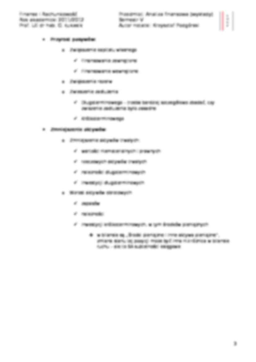 Analiza zmian strukturalnych w przedsiębiorstwie- wykład 4 - strona 3