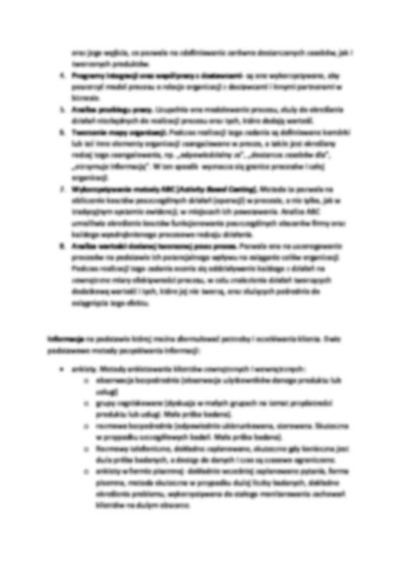 Wykład - Typologia procesów w organizacji - strona 2