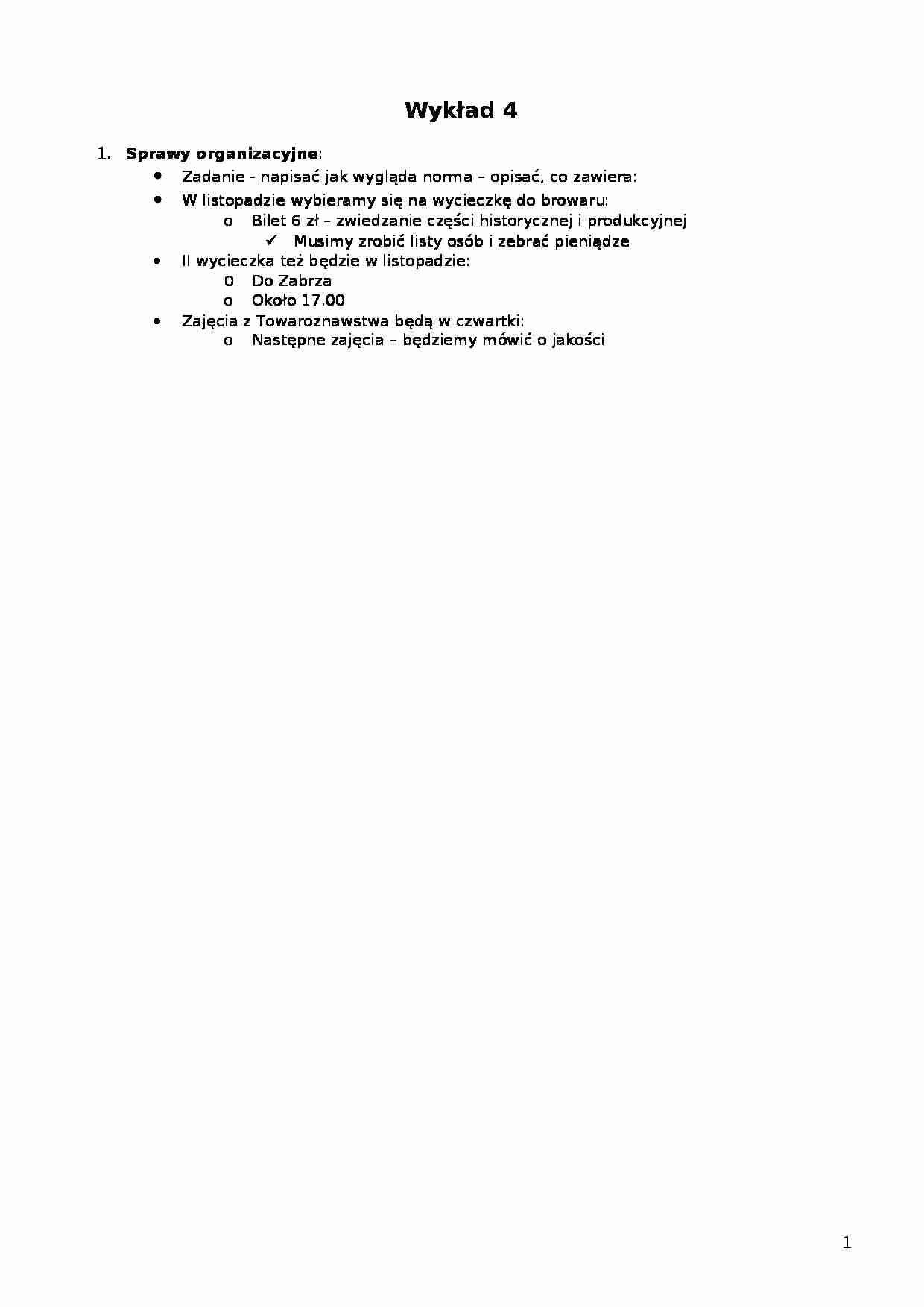 Wykład - syllabus z przedmiotu - strona 1