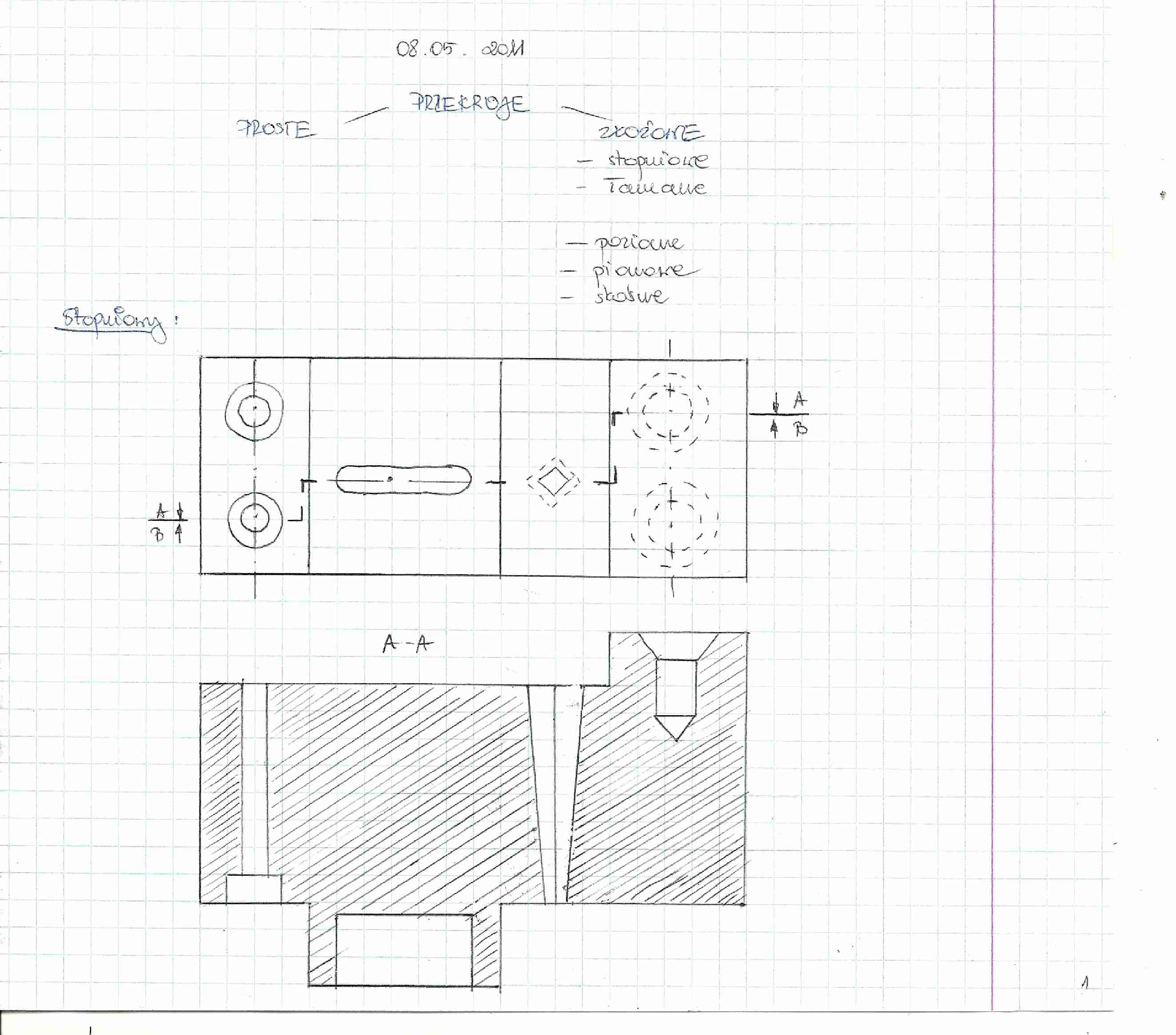 Przekroje proste-Rysunek techniczny -wykłady - strona 1